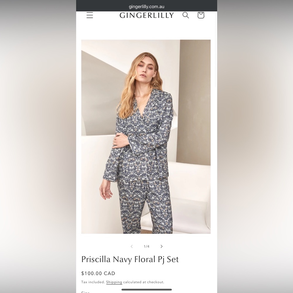 Ginger Lily Australia Sleepwear Set